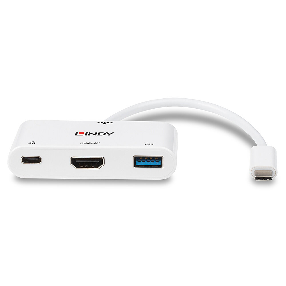 Lindy USB 3.2 Type C to HDMI Converter with USB Type A Port and Power Delivery – image 4