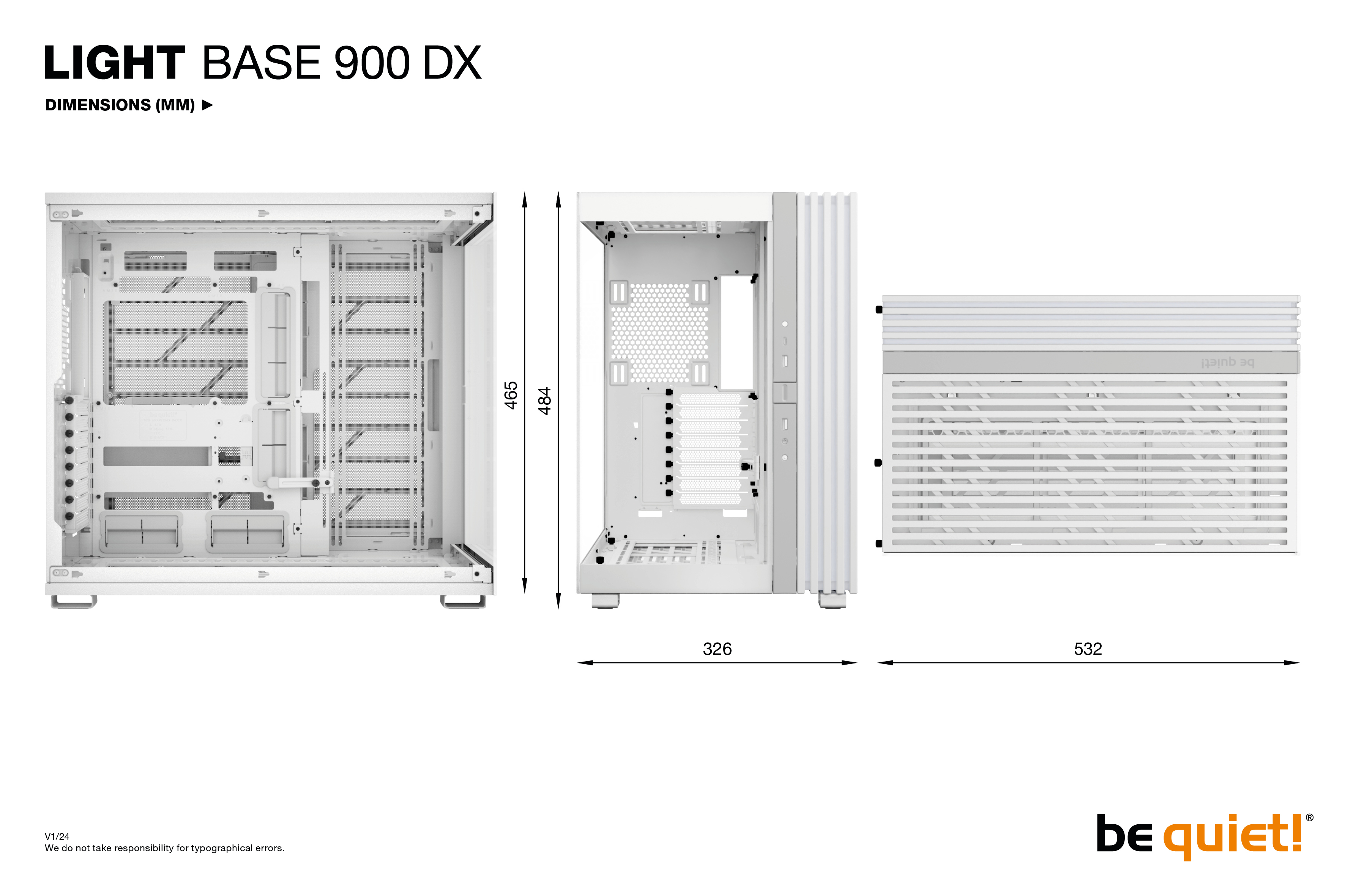 be quiet! LIGHT BASE 900 DX White Full Tower image 10