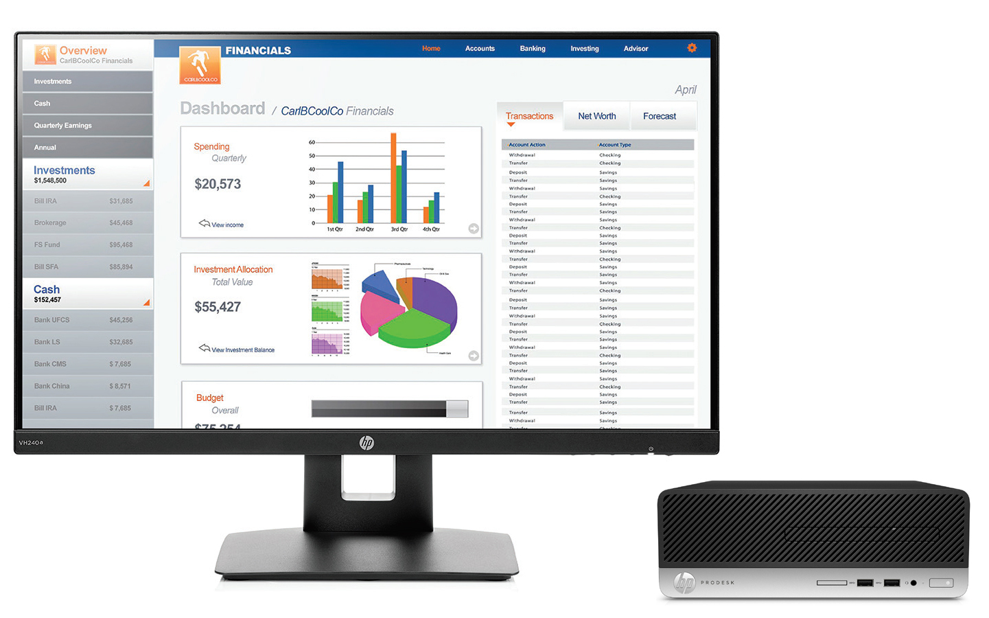 HP ProDesk 400 G4 SFF + VH240a
