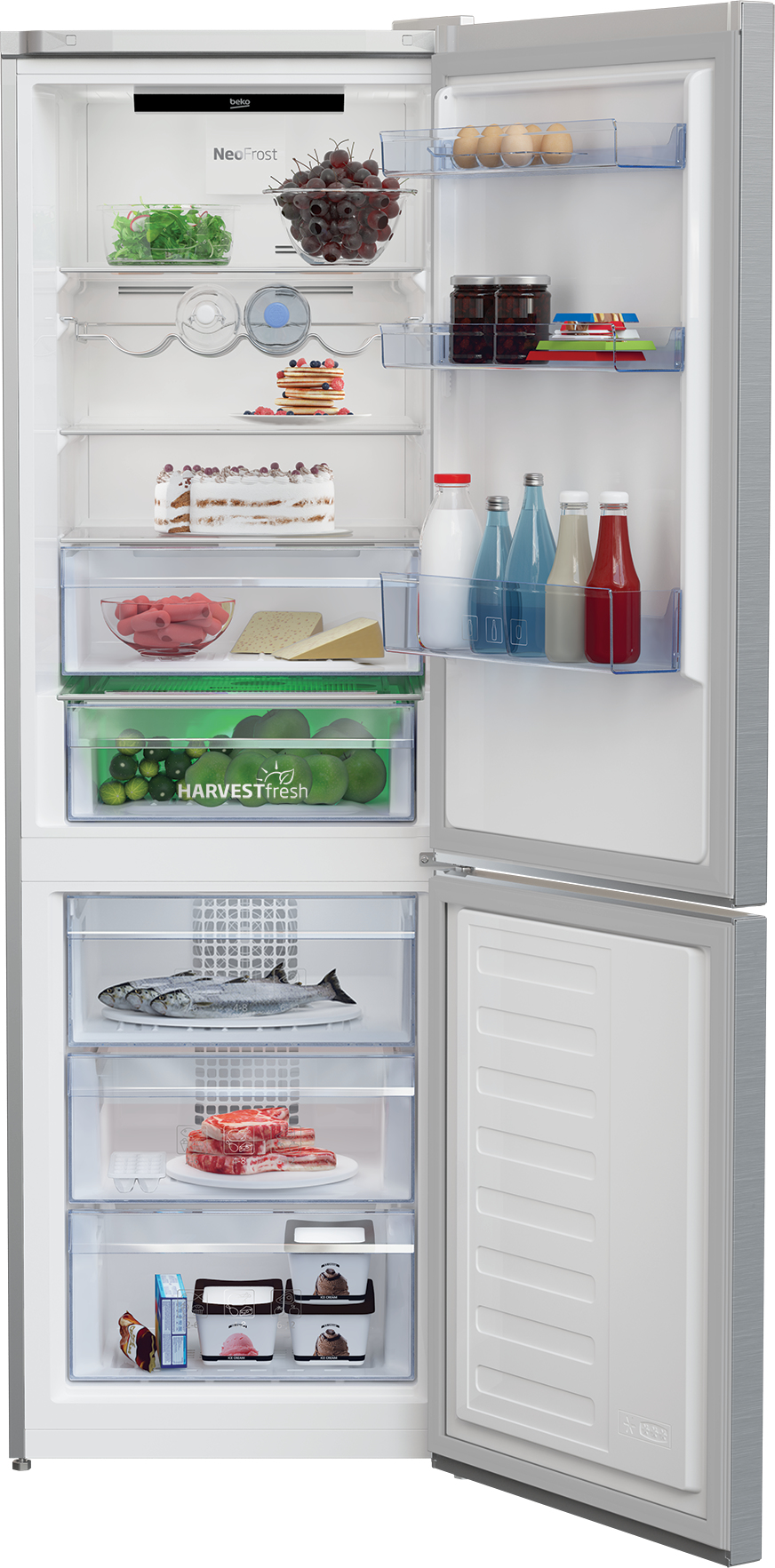 Beko RCNA366E40ZXPN fridge-freezer Freestanding – image 3