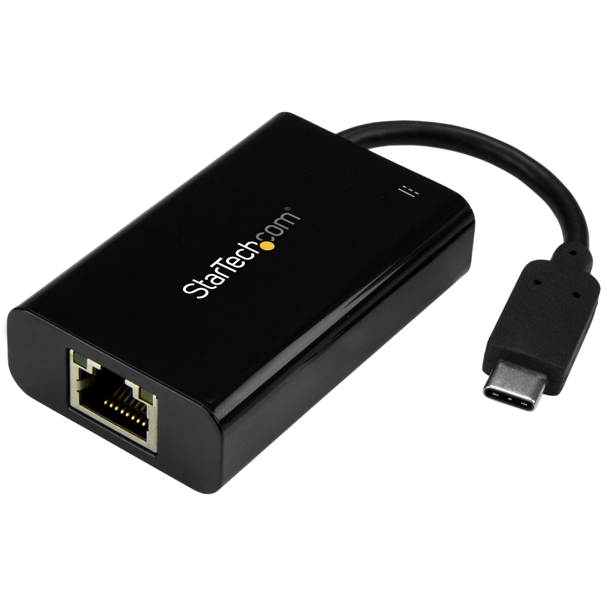 StarTech.com USB C to Gigabit Ethernet Adapter/Converter w/PD 2.0 - 1Gbps USB 3.1 Type C to RJ45/LAN Network w/Power Delivery Pass Through Charging - TB3 Compat