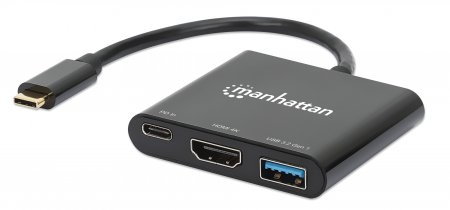 Manhattan 130622 док-станция для ноутбука Проводная USB 3.2 Gen 1 (3.1 Gen 1) Type-C Черный