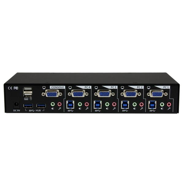 StarTech.com 4 Port SuperSpeed USB 3.0 VGA KVM Switch with Audio and Cables – image 3