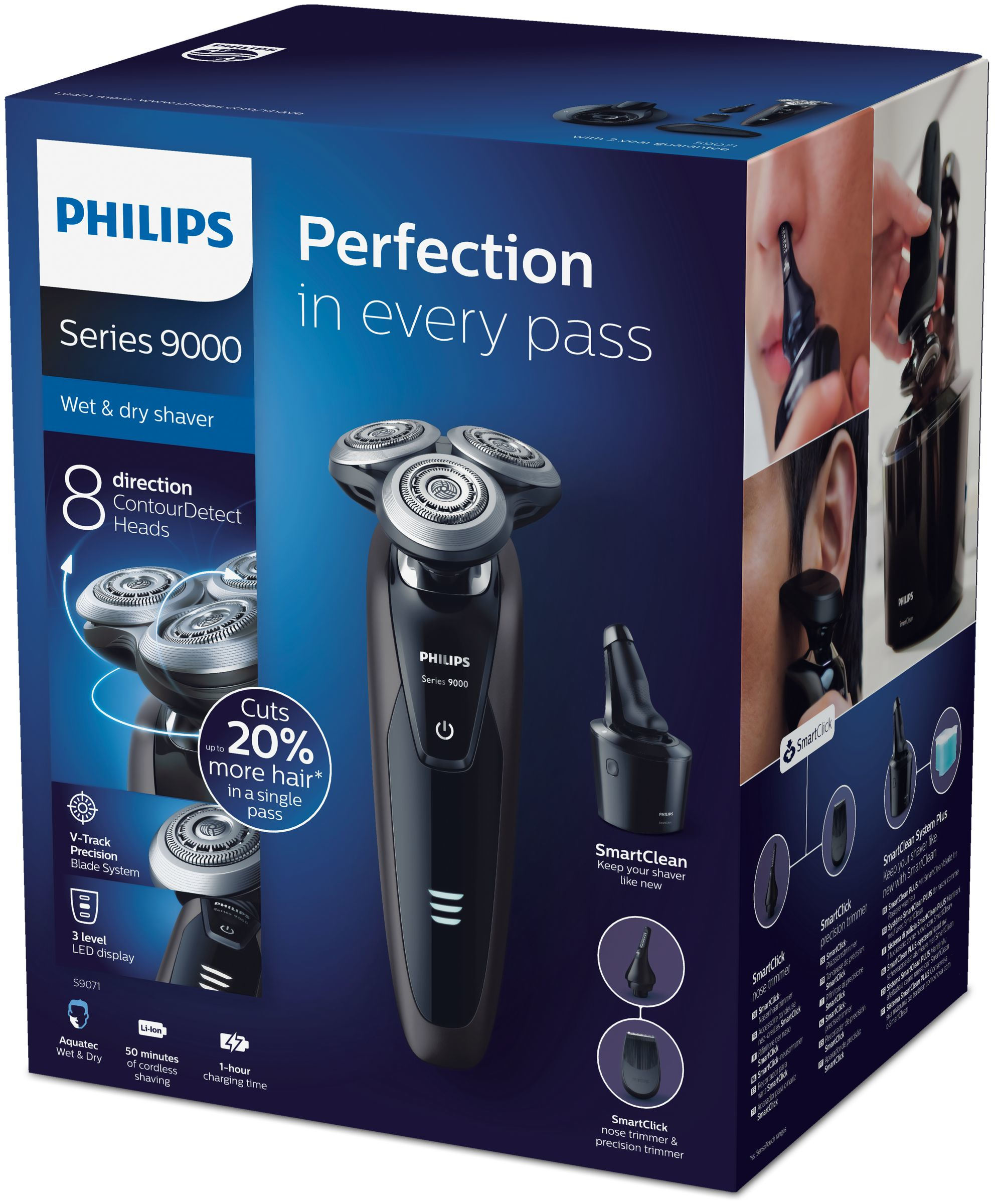 Philips SHAVER Series 9000 S9071/37 men's shaver Rotation shaver Trimmer Black – image 2