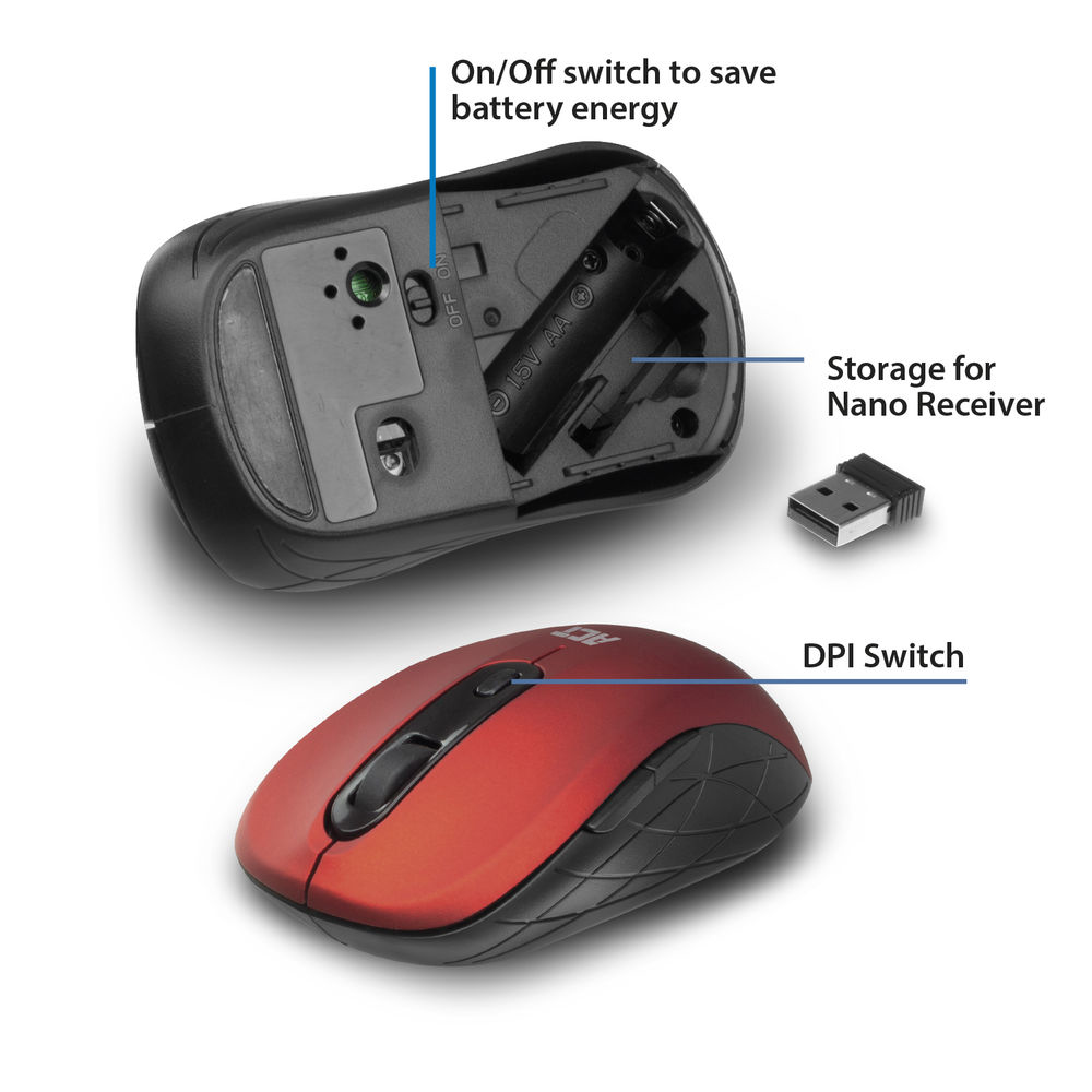 ACT Wireless Mouse 1600 DPI – image 2