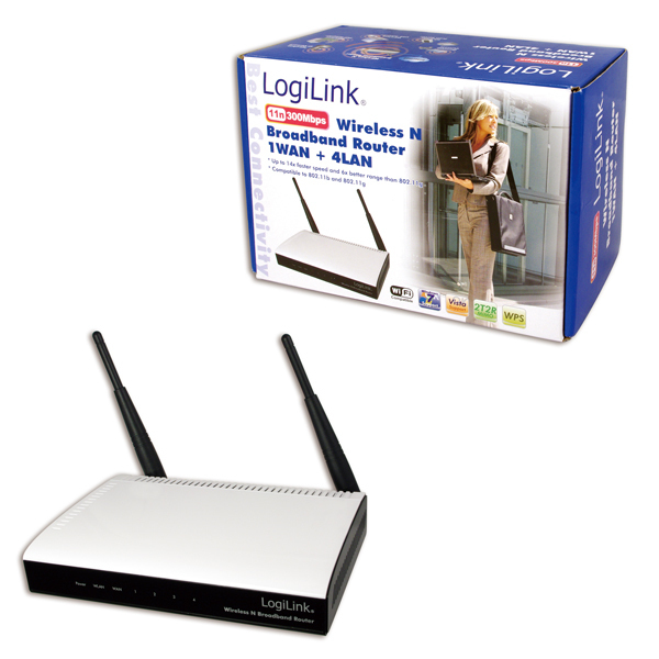LogiLink WL0028B wireless router Fast Ethernet Black, White
