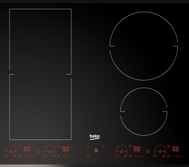 Beko HII64800FHT hob Black Built-in Zone induction hob 4 zone(s)