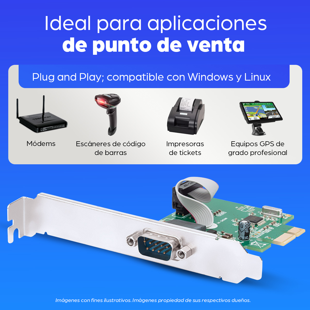 Tarjeta Serial PCI Express 1 Puerto