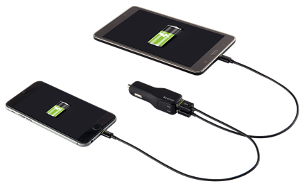 Leitz 63290095 mobile device charger MP3, Smartphone, Tablet Black Cigar lighter Auto – image 2