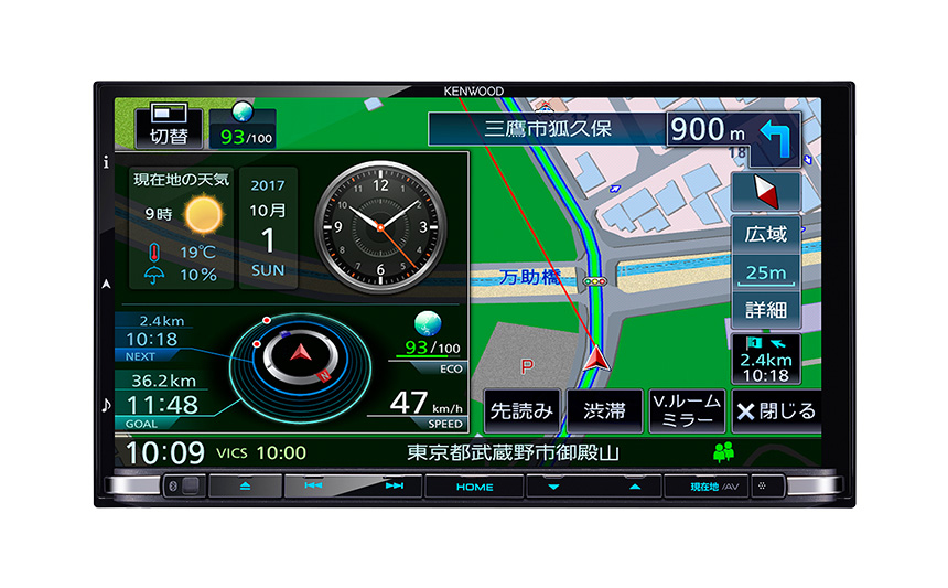 Kenwood MDV-Z905 car media receiver Black