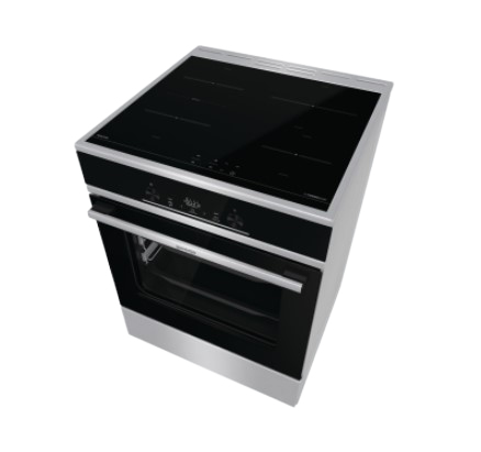 Gorenje GEITS6E71PBG cooker Freestanding cooker Electric Zone induction hob Black, Stainless steel – image 3