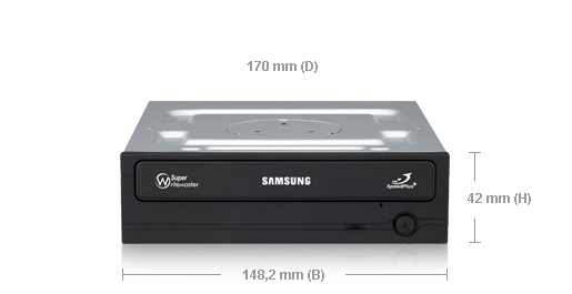 Samsung SH-222BB optical disc drive Internal DVD±RW Black – image 3