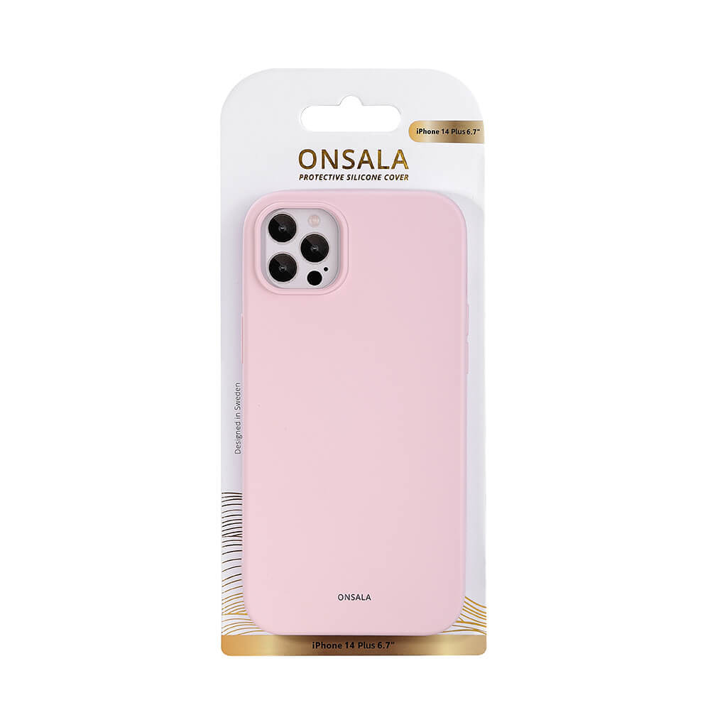 Onsala Phone Case Silicone Chalk Pink - iPhone 14 Plus – image 2