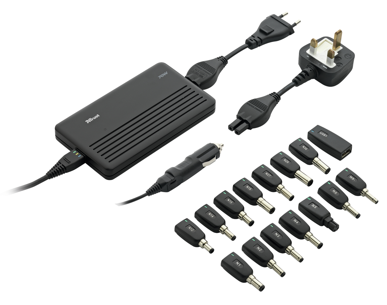Trust 70W Slimline Multi Function Power Adapter