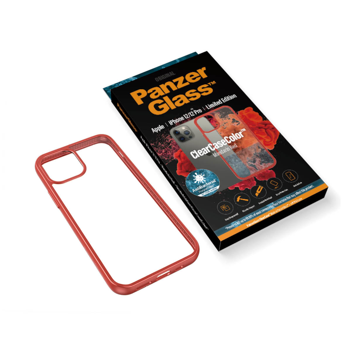 PanzerGlass ® ClearCaseColor™ iPhone 12 | 12 Pro - Mandarin Red Limited Edition – image 6