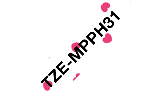 Brother TZE-MPPH31 etikett-tejp Svart på rosa