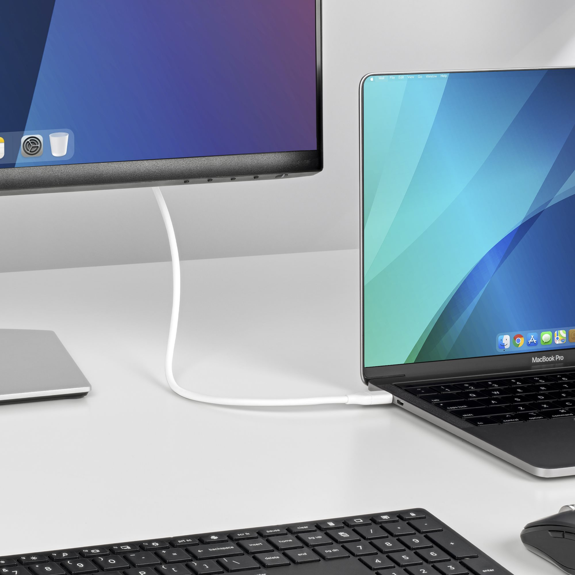 Resim StarTech.com CDP2DP2MBW USB-C - DisplayPort 1.2 Video Kablo Adaptörü, 1.9m, Beyaz
