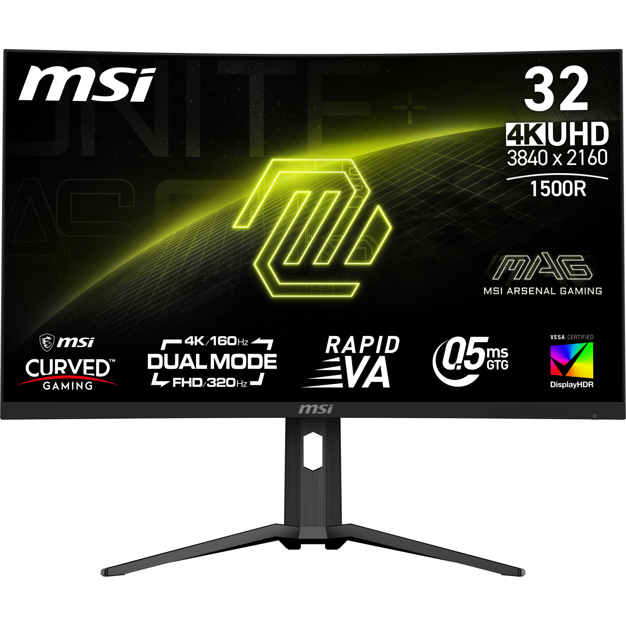 MSI MAG 321CUPDF 32in 4K UHD 160Hz 0.5ms Curved Gaming Monitor MAG321CUPDF