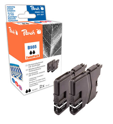 Peach 318835 ink cartridge 2 pc(s) Compatible Black
