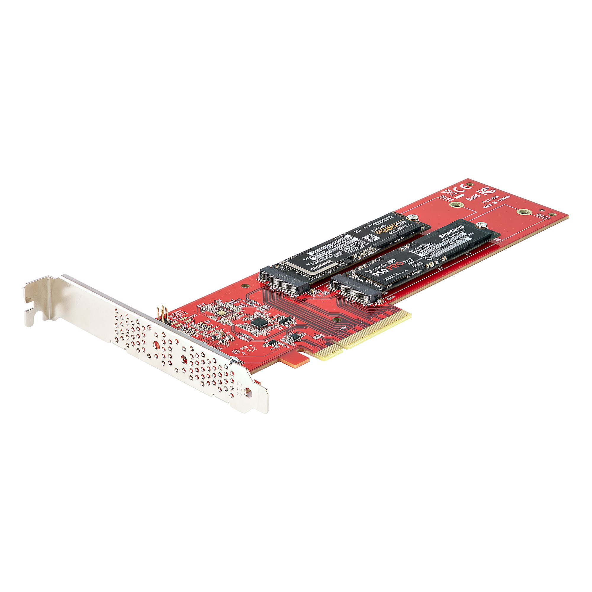 StarTech.com Dual M.2 PCIe SSD Adapter Card, PCIe x8 / x16 to Dual NVMe or AHCI M.2 SSDs, PCI Express 4.0, 7.8GBps/Drive, Bifurcation Required - Windows/Linux C – image 8