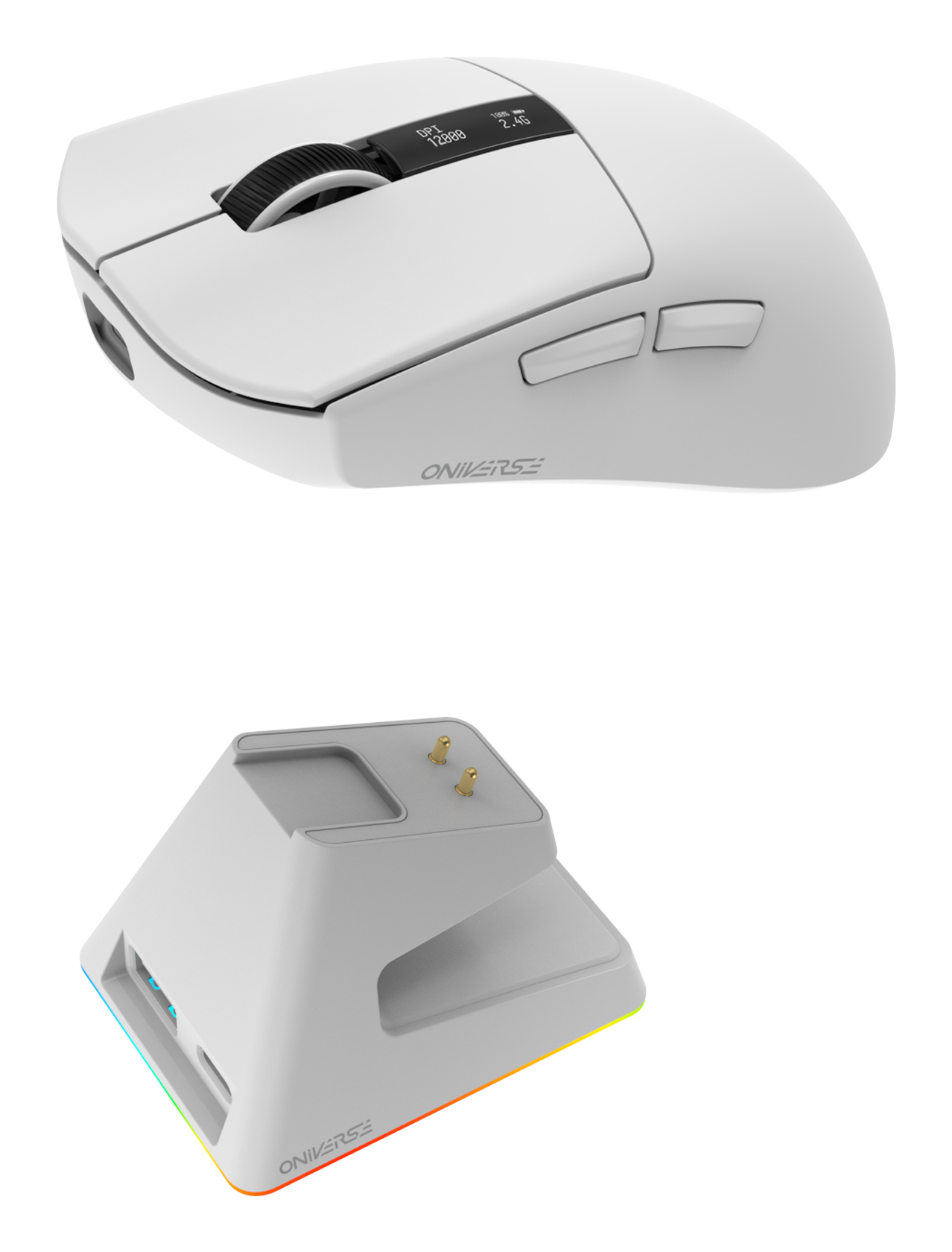 Oniverse - Wireless gaming mouse Vanguard + Dock - Luxion White (PC) – image 3