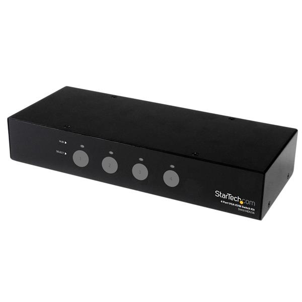 StarTech.com 4 Port SuperSpeed USB 3.0 HDMI® KVM Switch with Audio and Cables – image 1