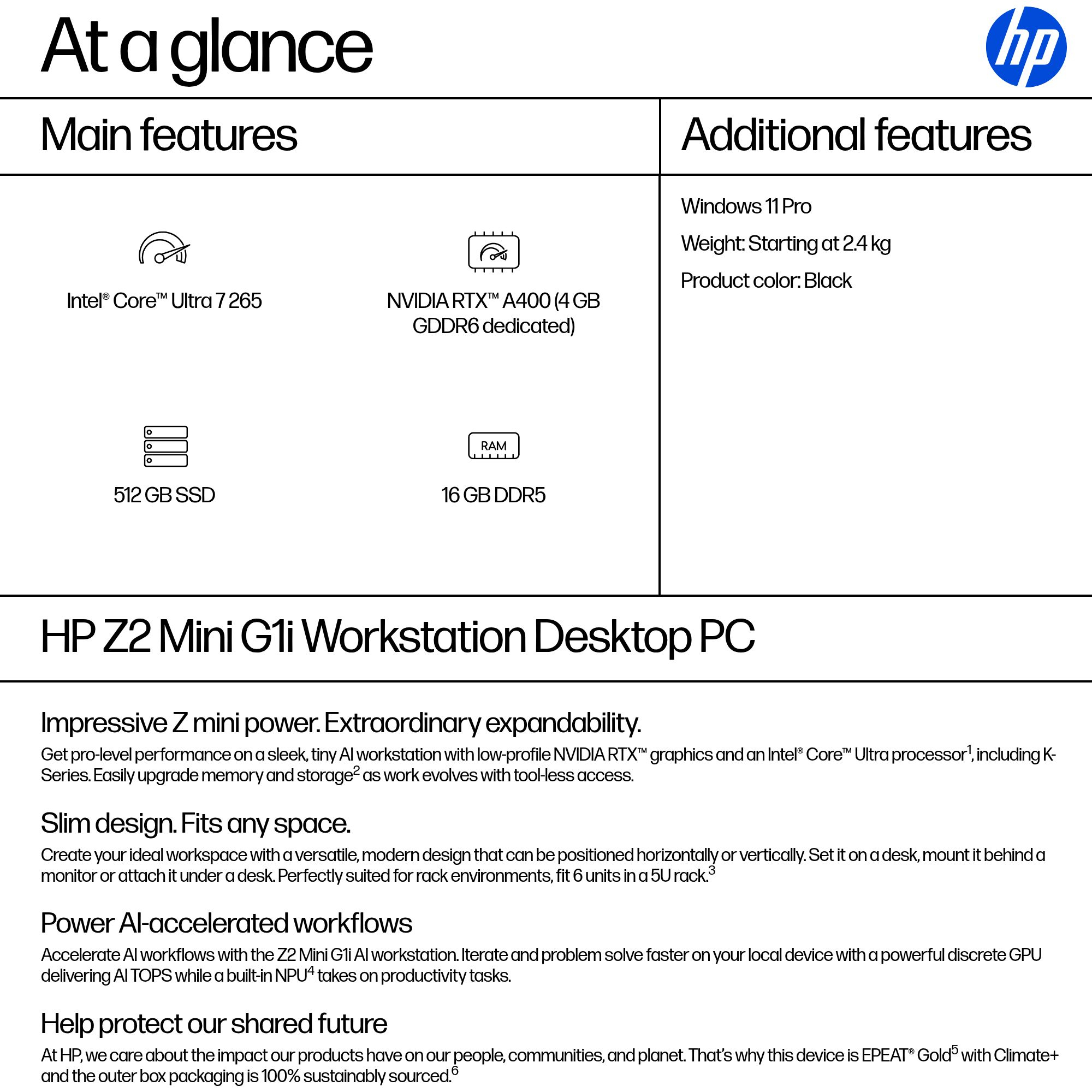 HP Z2 Mini G1i Workstation Desktop PC – image 3