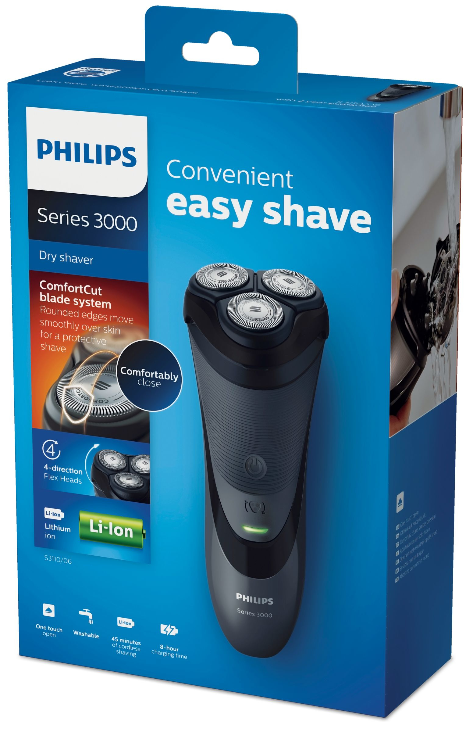 Philips SHAVER Series 3000 S3550/06 men's shaver Rotation shaver Black – image 2