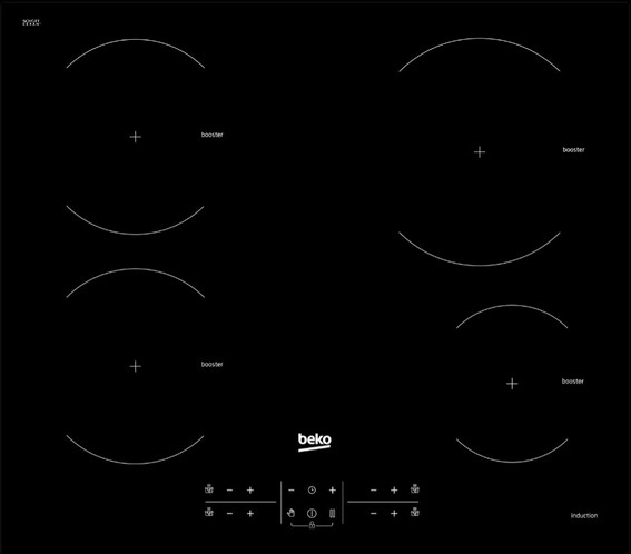 Beko HII64200AT hob Black Built-in Zone induction hob 4 zone(s)