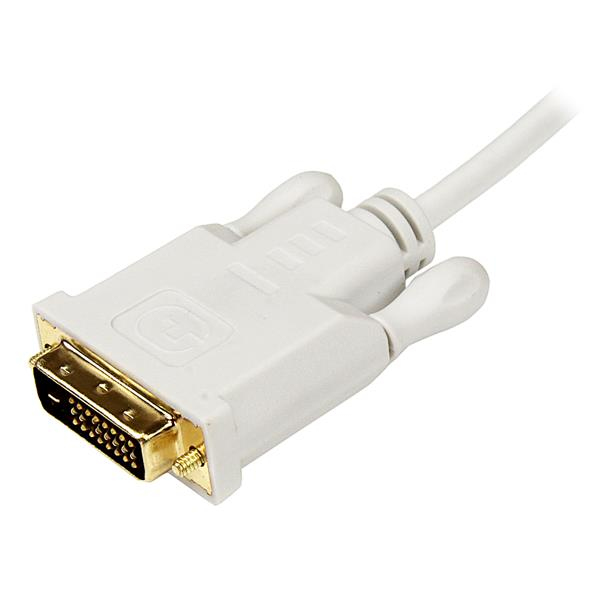 صورة StarTech.com MDP2DVIMM10W كابل محول Mini DisplayPort إلى DVI - 10 أقدام، أبيض