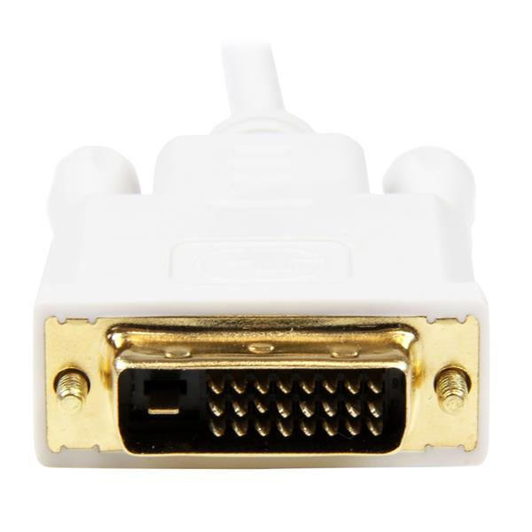 صورة StarTech.com MDP2DVIMM10W كابل محول Mini DisplayPort إلى DVI - 10 أقدام، أبيض