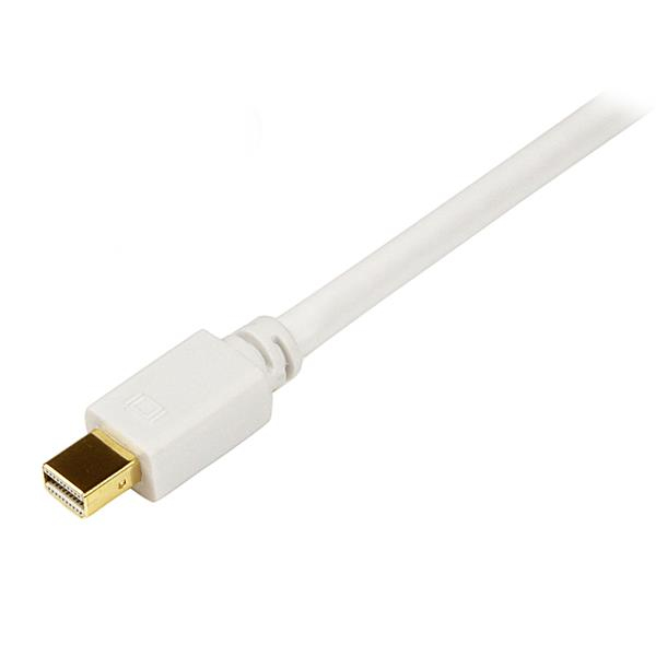 صورة StarTech.com MDP2DVIMM10W كابل محول Mini DisplayPort إلى DVI - 10 أقدام، أبيض