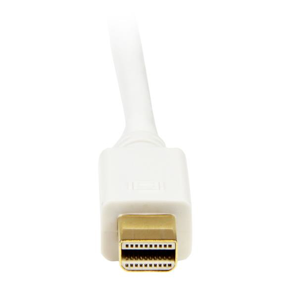 صورة StarTech.com MDP2DVIMM10W كابل محول Mini DisplayPort إلى DVI - 10 أقدام، أبيض