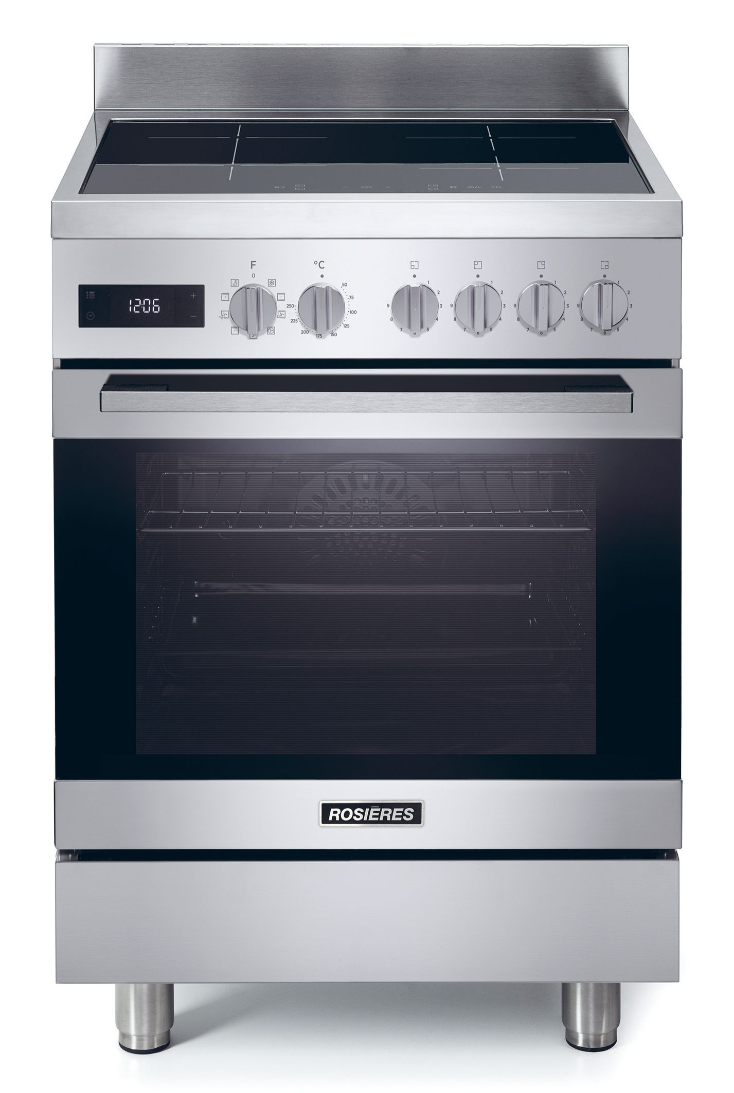 Rosieres RIM64TC1X Freestanding cooker Electric Zone induction hob Stainless steel – image 1