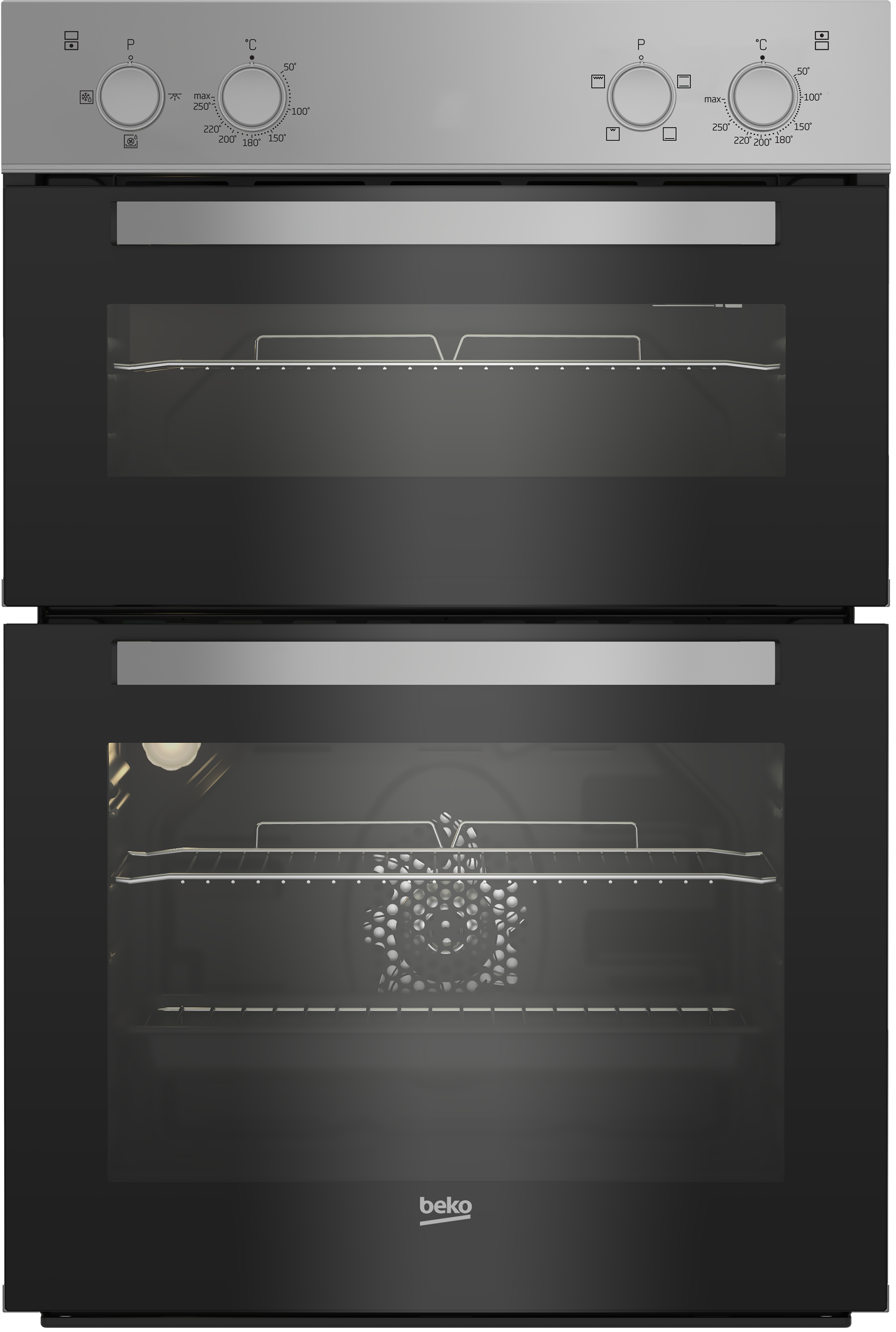 Beko BBXDF21000S 90cm Built-In Double Fan Oven with Easy Grip Knobs