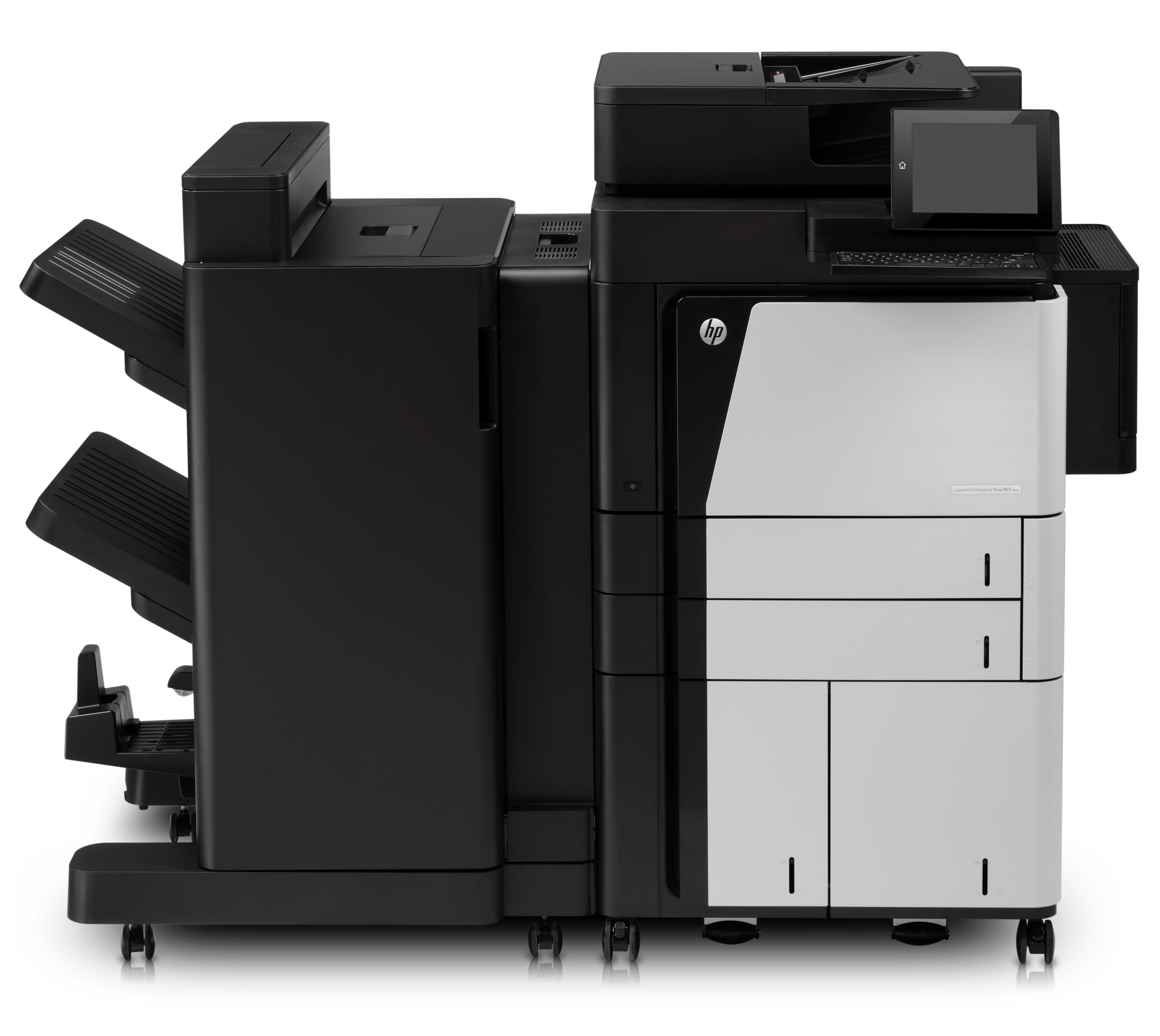HP LaserJet Enterprise Flow , MFP M830z, Svartvit, Skrivare för Företag, Skriv ut, kopiera, skanna, fax, 200 arks ADM; Utskrift från USB-port på framsidan; Skanna till e-post/PDF; Dubbelsidig utskrift