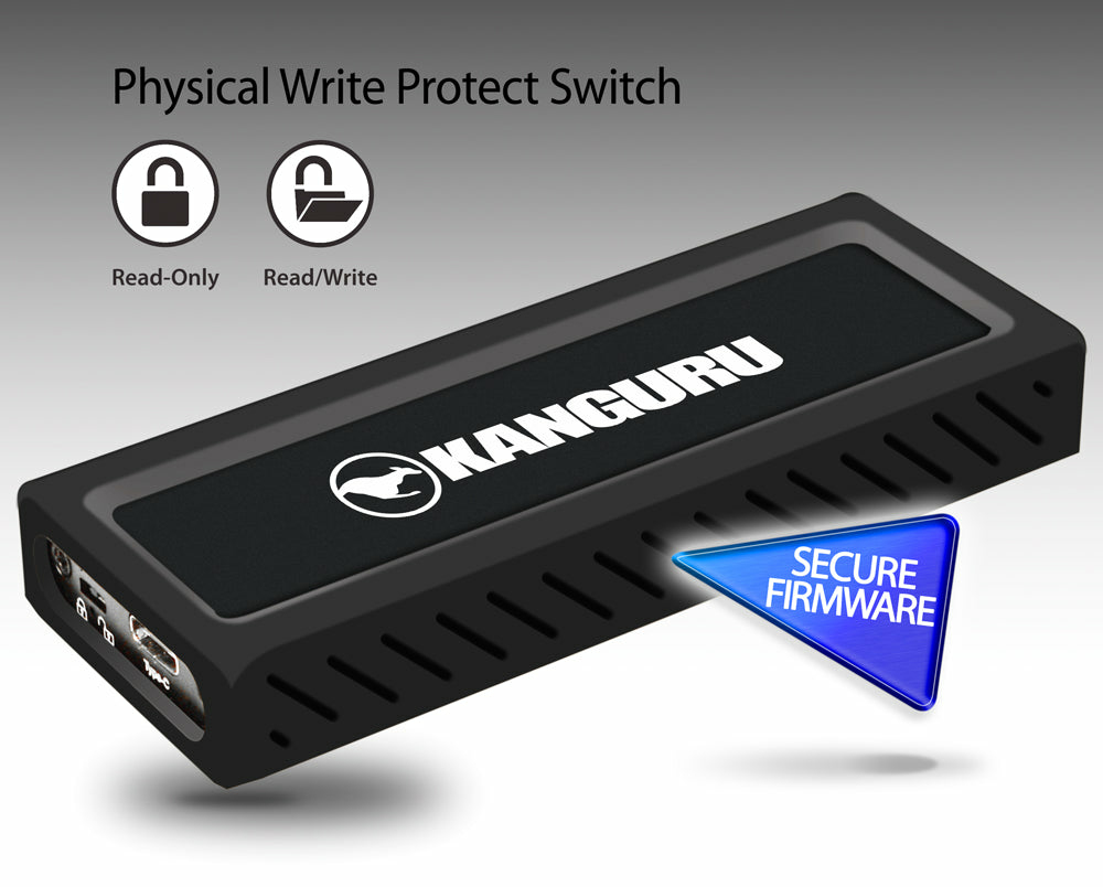 iStorage Kanguru UltraLock Superspeed+ USB-C M.2 NVMe External SSD 4 TB| Secure Portable Solid State Drive |Physical Write Protect Switch| Secure Firmware| TAA Compliant | image 6