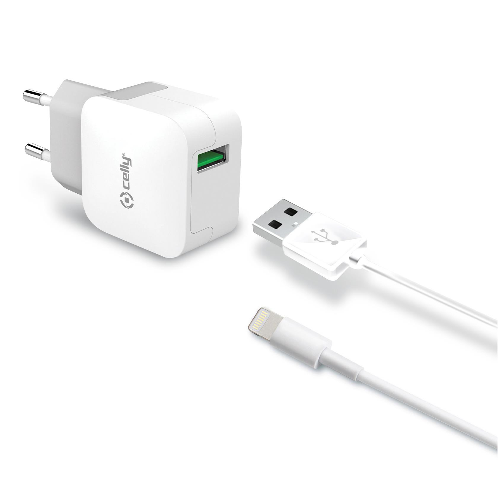 Celly TCUSBLIGHT mobile device charger Universal White AC Indoor