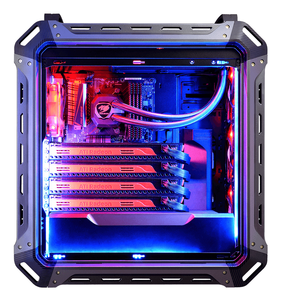 COUGAR Full Tower Case, Panzer Max, Black – image 4