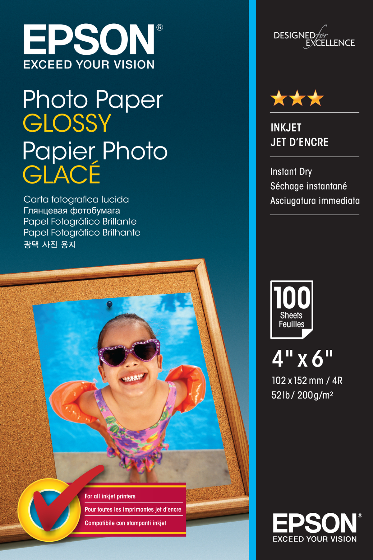 Epson Photo Paper Glossy - 10x15cm - 100 Ark