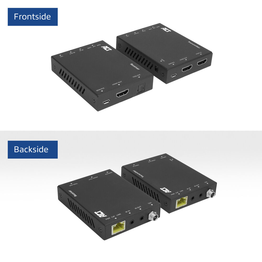 ACT 4K HDMI 2.0 extender set over CAT6 UTP with IR support, 60 meters – image 3