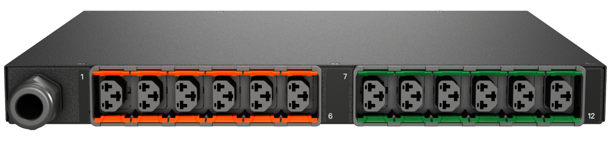 Vertiv Geist GR30202 power distribution unit (PDU) 12 AC outlet(s) Black, Green, Orange