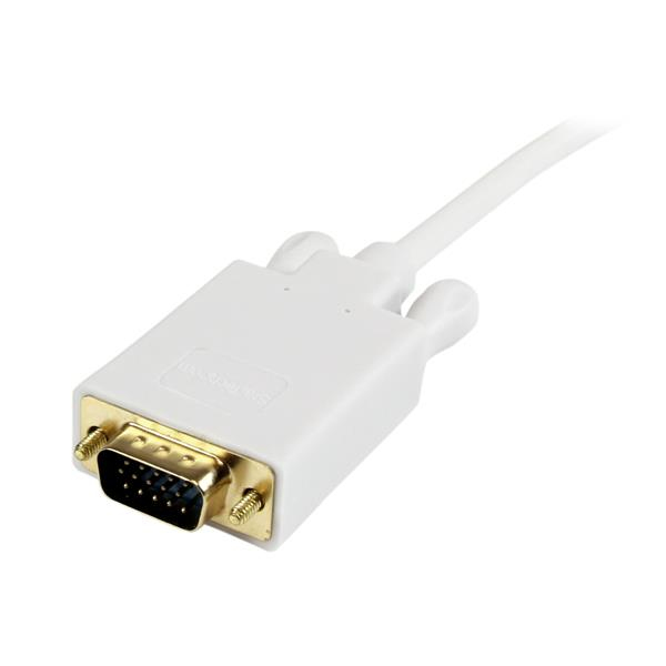 Resim StarTech.com MDP2VGAMM10W Mini DisplayPort - VGA Adaptör Kablosu - 3m Beyaz