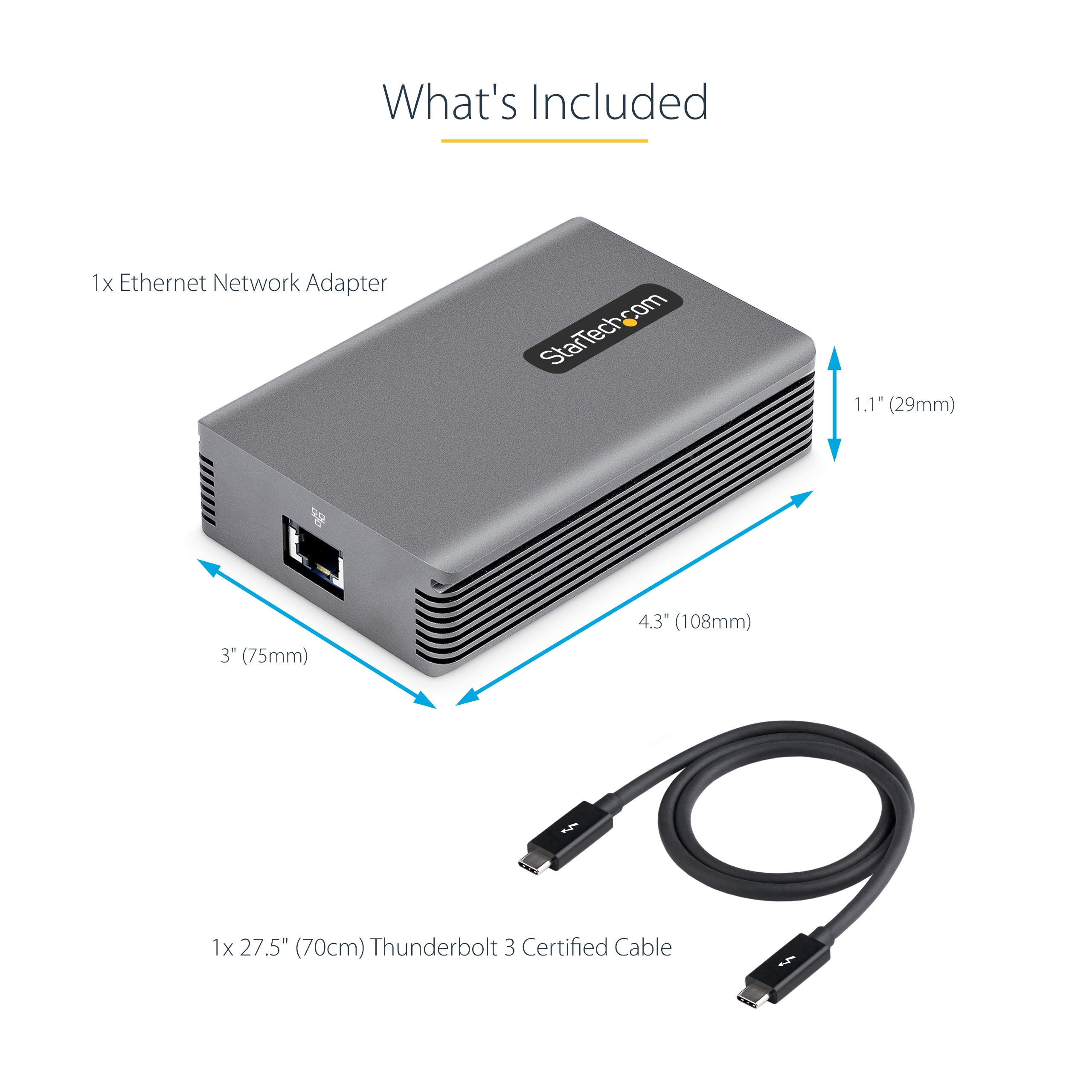 Resim StarTech.com TB310G2 Thunderbolt 3 - 10GbE Ağ Adaptörü