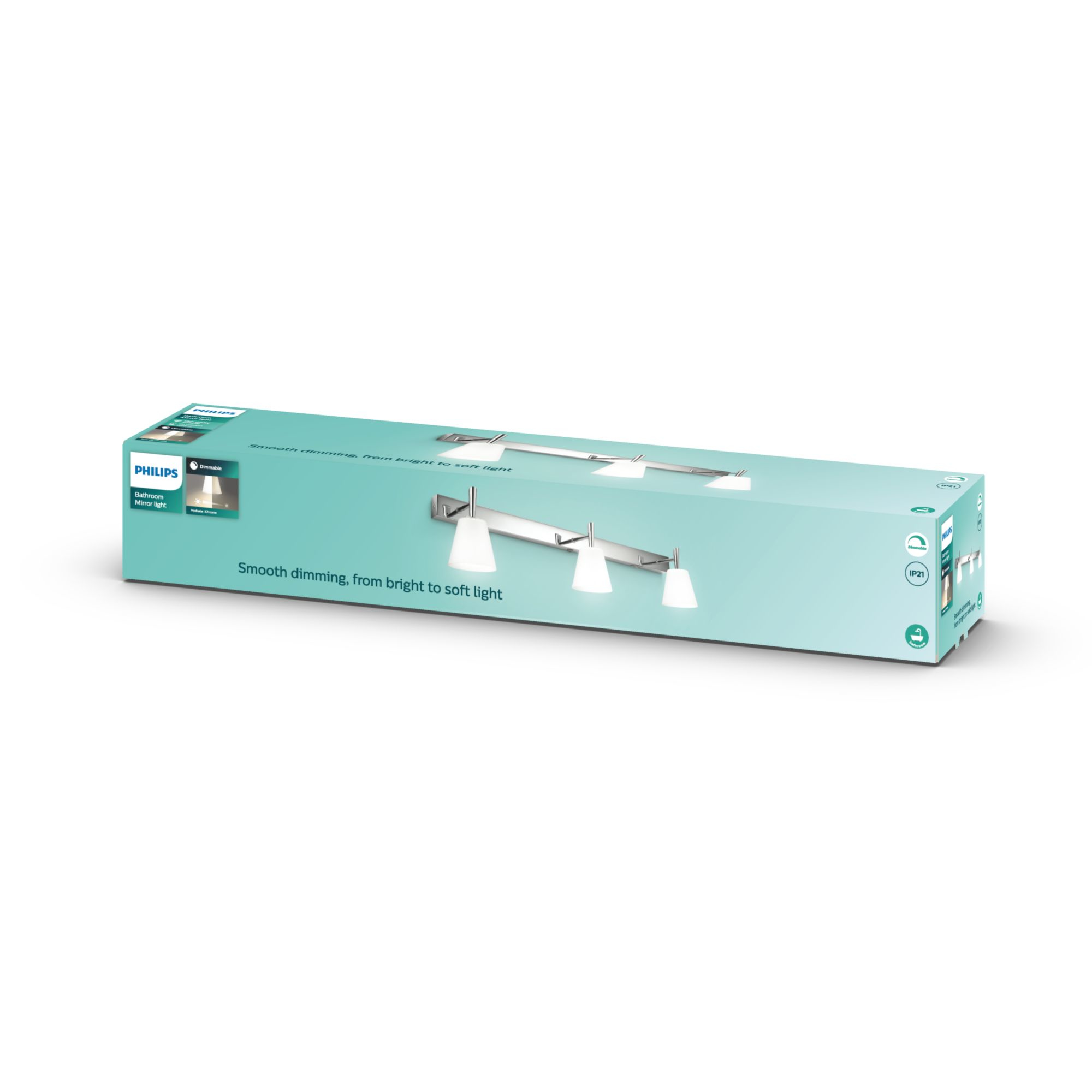 Resim Philips myBathroom Duvar Lambası, Krom, IP21, 3xG9 Halojen