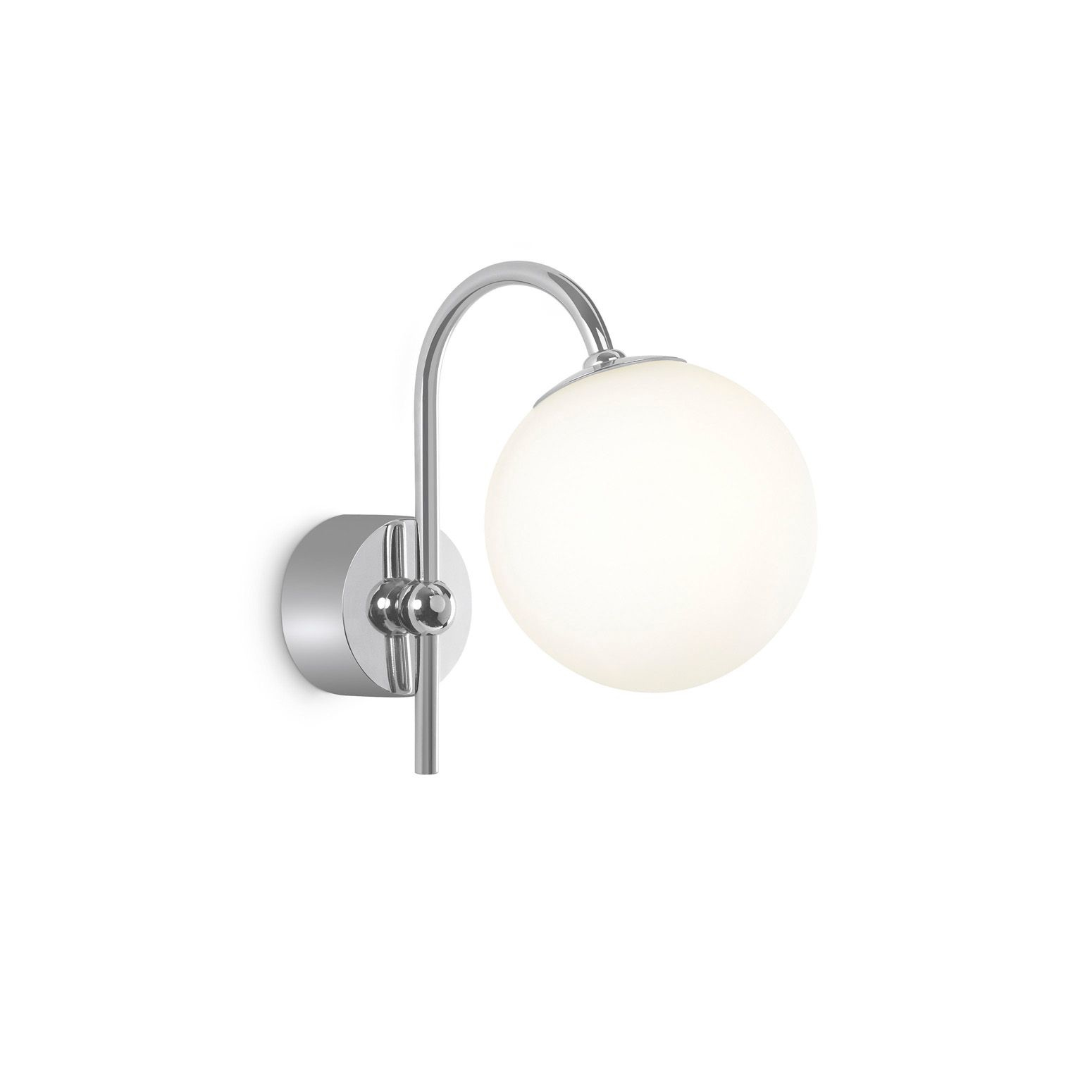 صورة إضاءة جدارية Philips myBathroom مستديرة مثبتة على السطح، كروم، زجاج، IP44