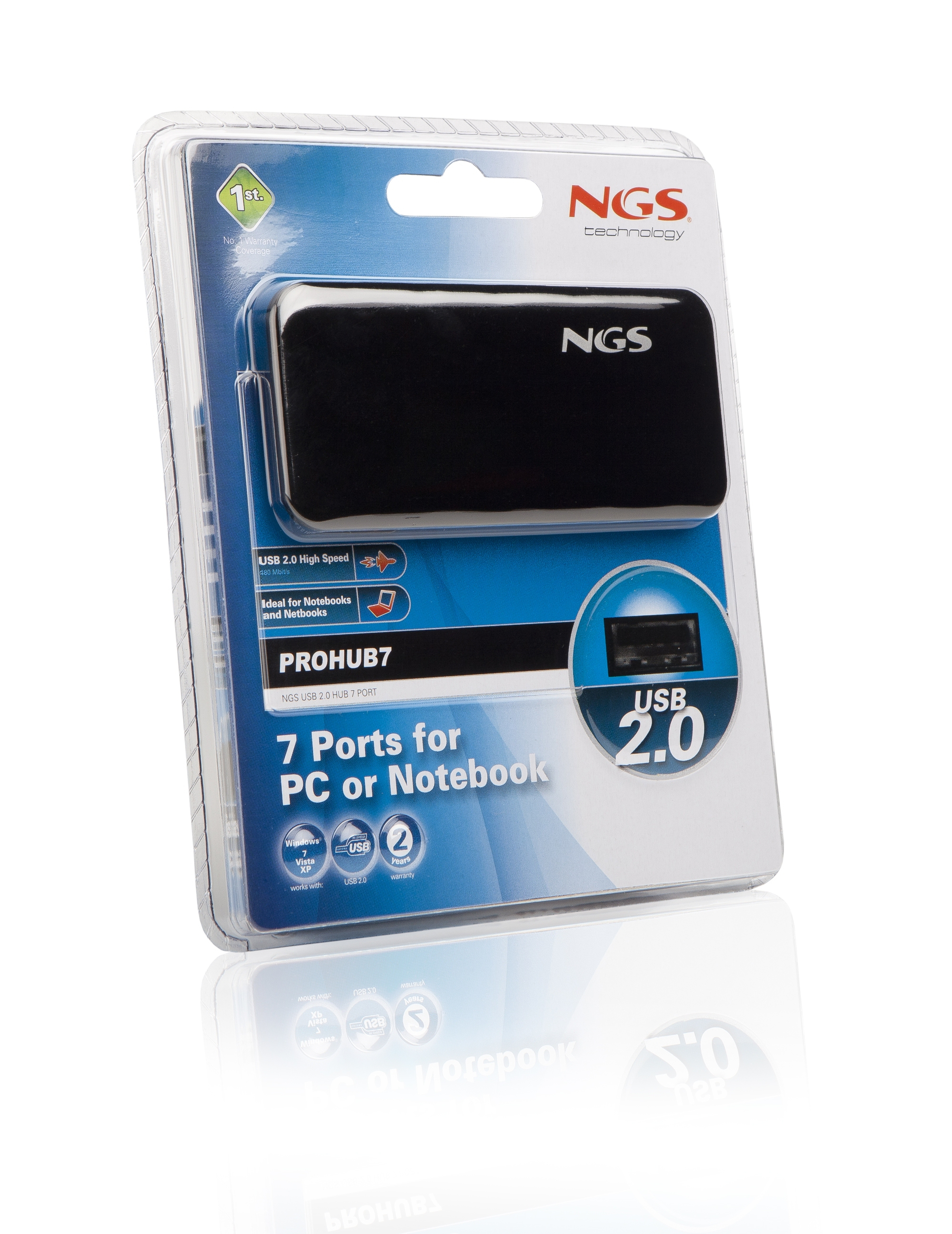 NGS ProHub7 480 Mbit/s Black – image 7