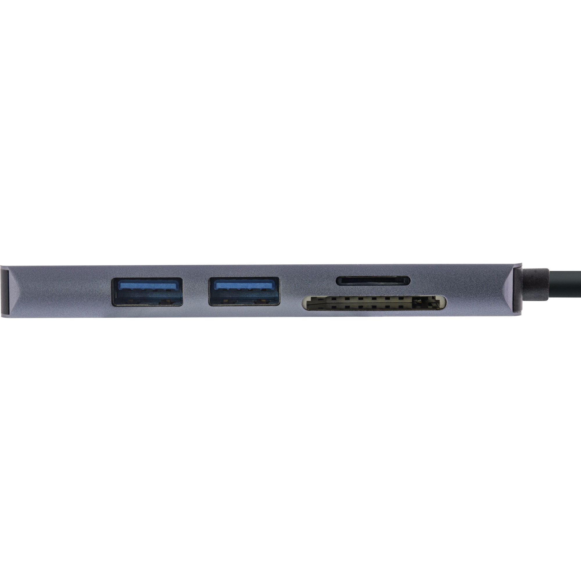 InLine Multi-hub USB 3.2 Gen.1, 2x USB-A, HDMI 4K/30Hz, card reader, alu, grey – image 3