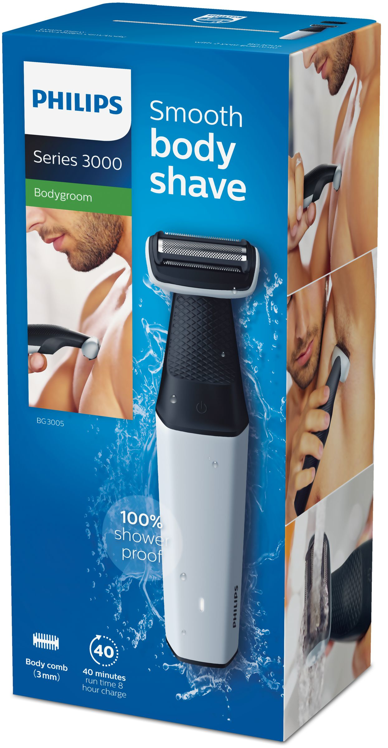 Philips BODYGROOM Series 3000 BG3005/15 body groomer/shaver Black, Grey – image 2