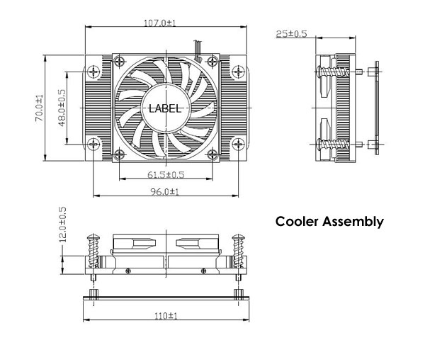 StarTech.com 1U Low Profile Socket AM2 AMD Heatsink/Fan – image 4